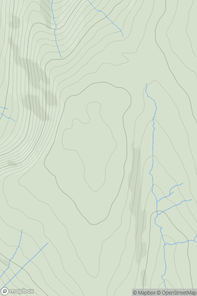 Thumbnail image for Y Gyrn [Llandovery to Monmouth] showing contour plot for surrounding peak